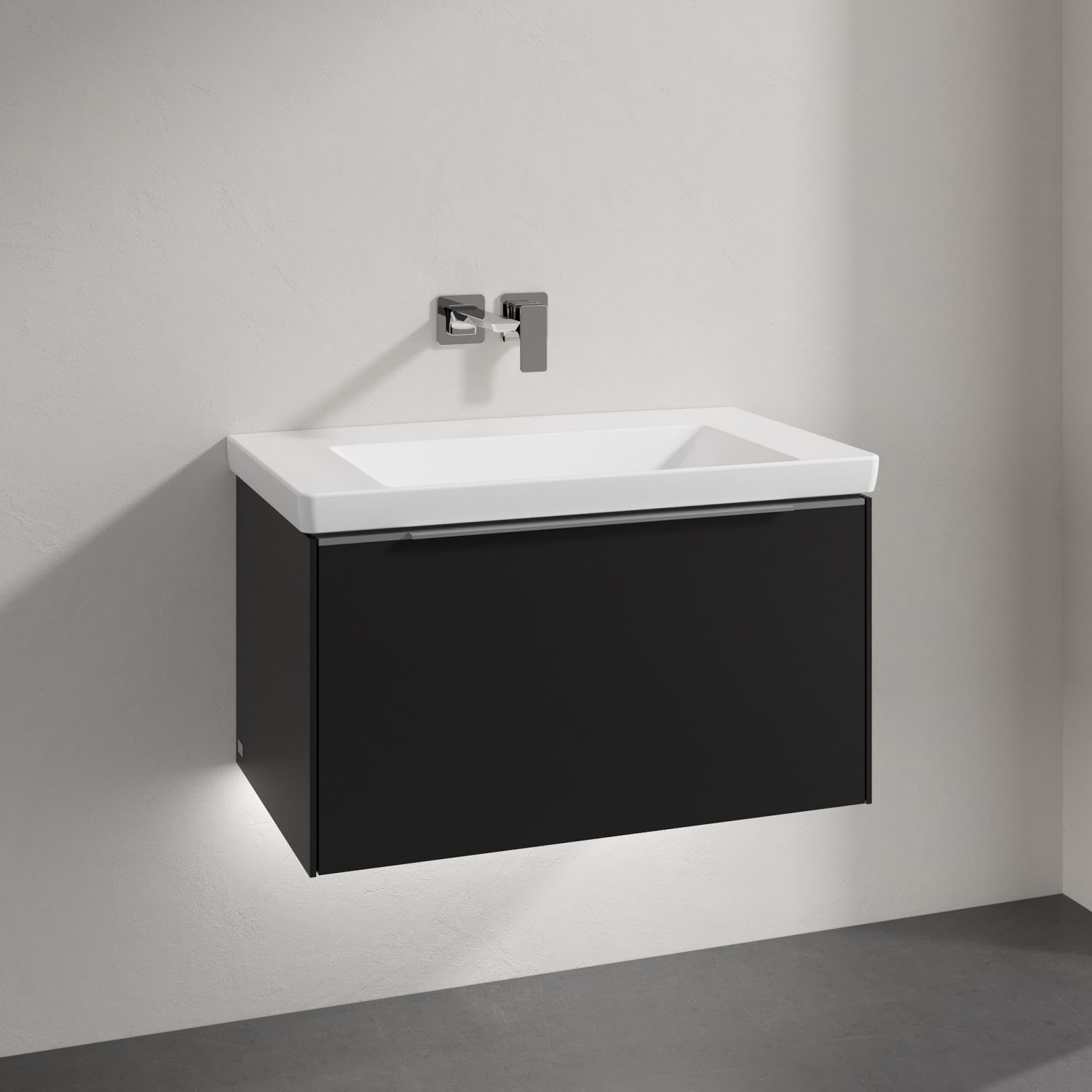 Villeroy & Boch Subway 3.0 Badmöbel-Set 80 cm mit Beleuchtung, 1 Auszug