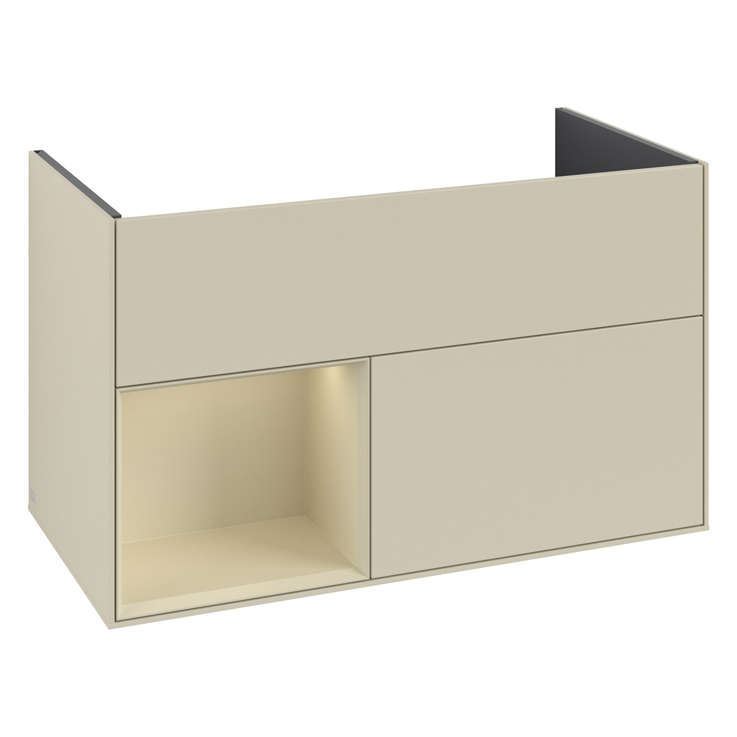 Villeroy & Boch Finion Waschtischunterschrank 99,6 cm mit Regalelement links, 2 Auszügen