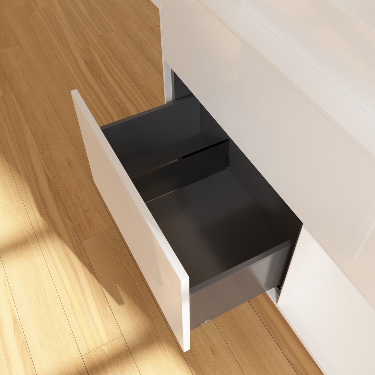 Villeroy & Boch Finion Waschtischunterschrank 100 cm mit Regalelement rechts und Abdeckplatte