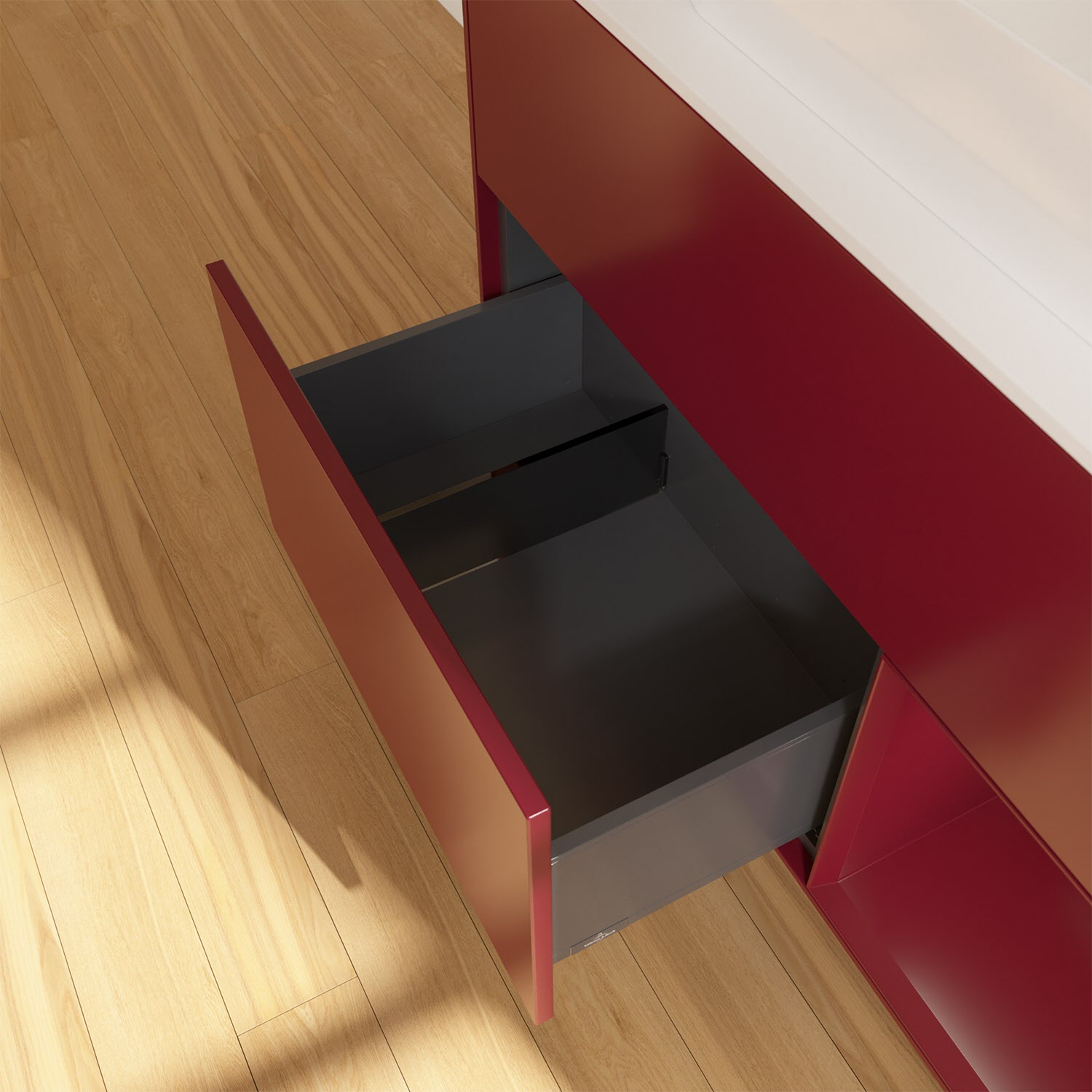 Villeroy & Boch Finion Waschtischunterschrank 100 cm mit Regalelement rechts und Abdeckplatte