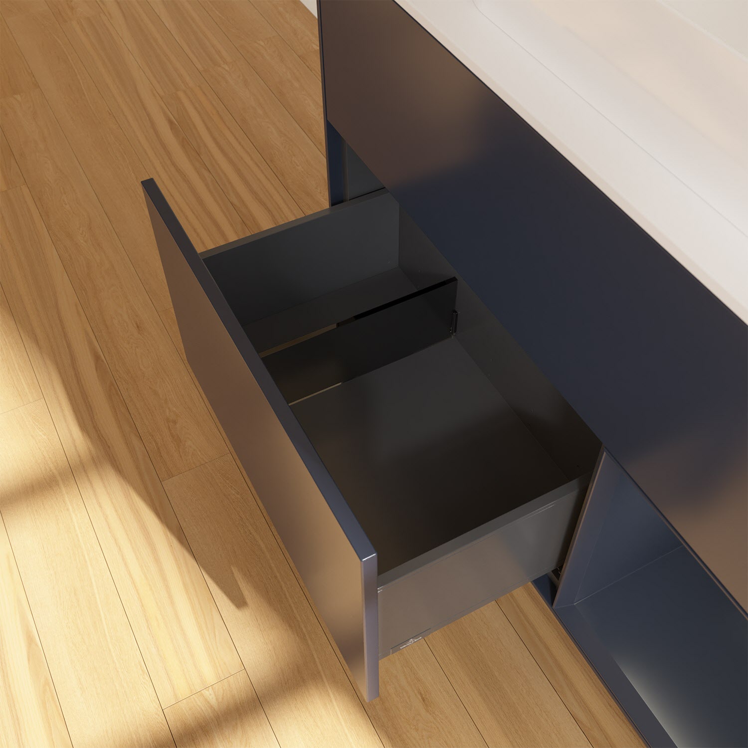 Villeroy & Boch Finion Waschtischunterschrank 100 cm mit Regalelement rechts und Abdeckplatte