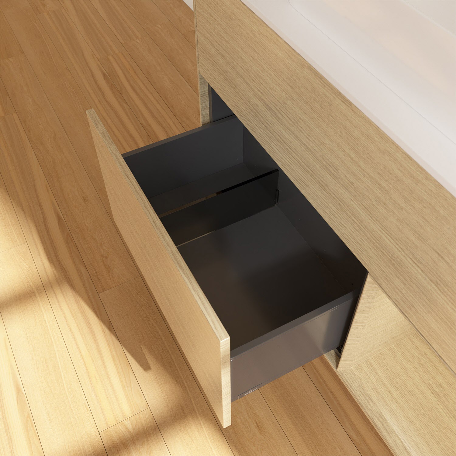 Villeroy & Boch Finion Waschtischunterschrank 100 cm mit Regalelement rechts und Abdeckplatte