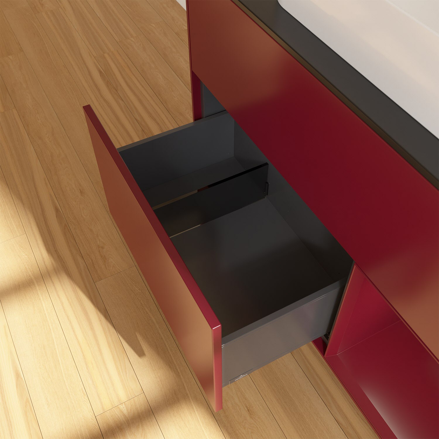 Villeroy & Boch Finion Waschtischunterschrank 100 cm mit Regalelement rechts und Abdeckplatte