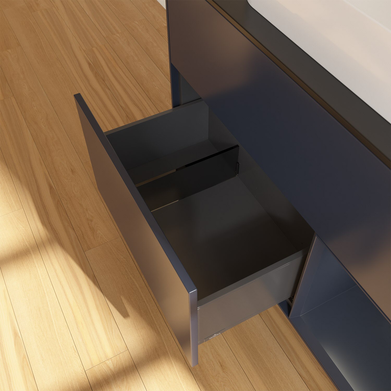 Villeroy & Boch Finion Waschtischunterschrank 100 cm mit Regalelement rechts und Abdeckplatte