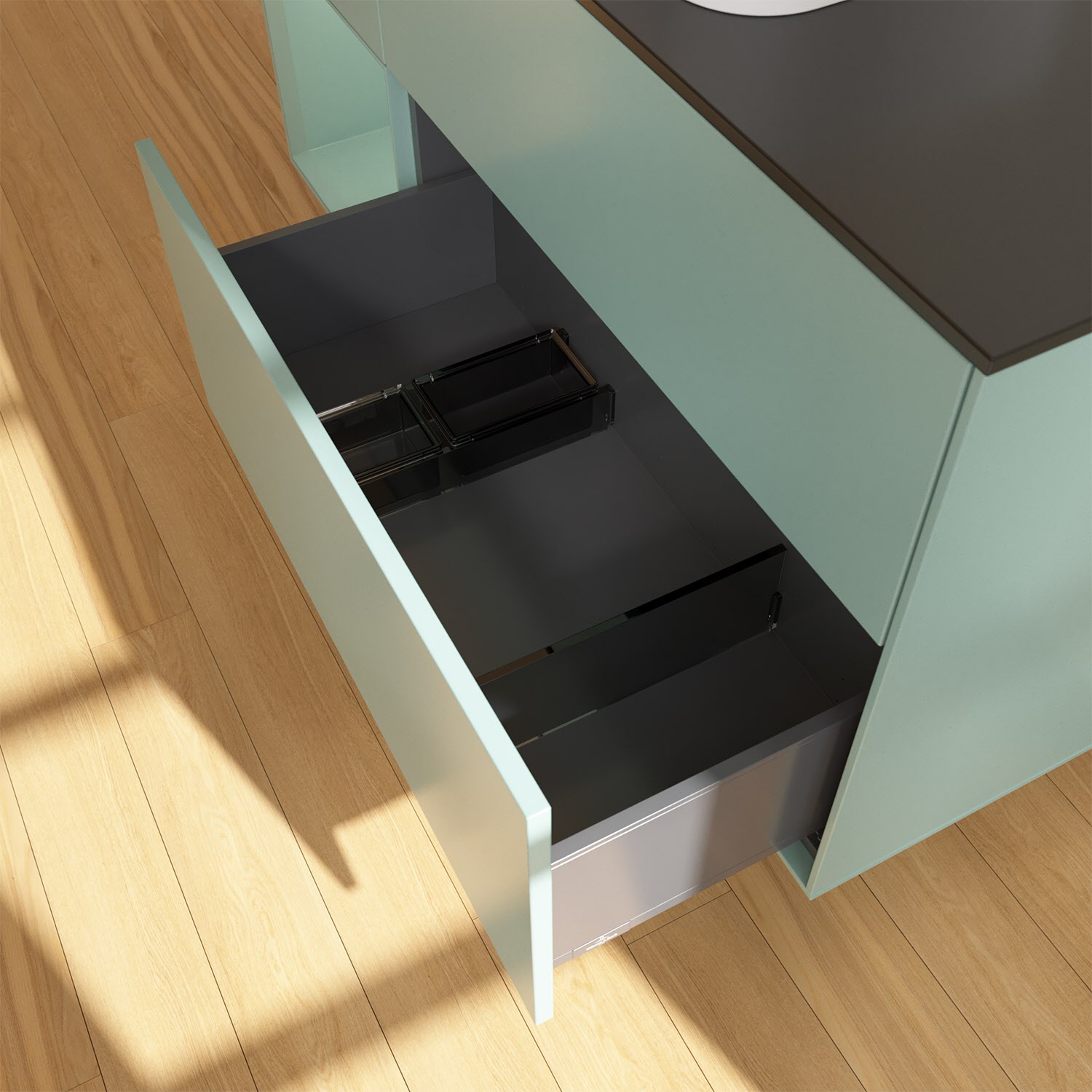 Villeroy & Boch Finion Waschtischunterschrank 120 cm mit Regalelement links und Abdeckplatte