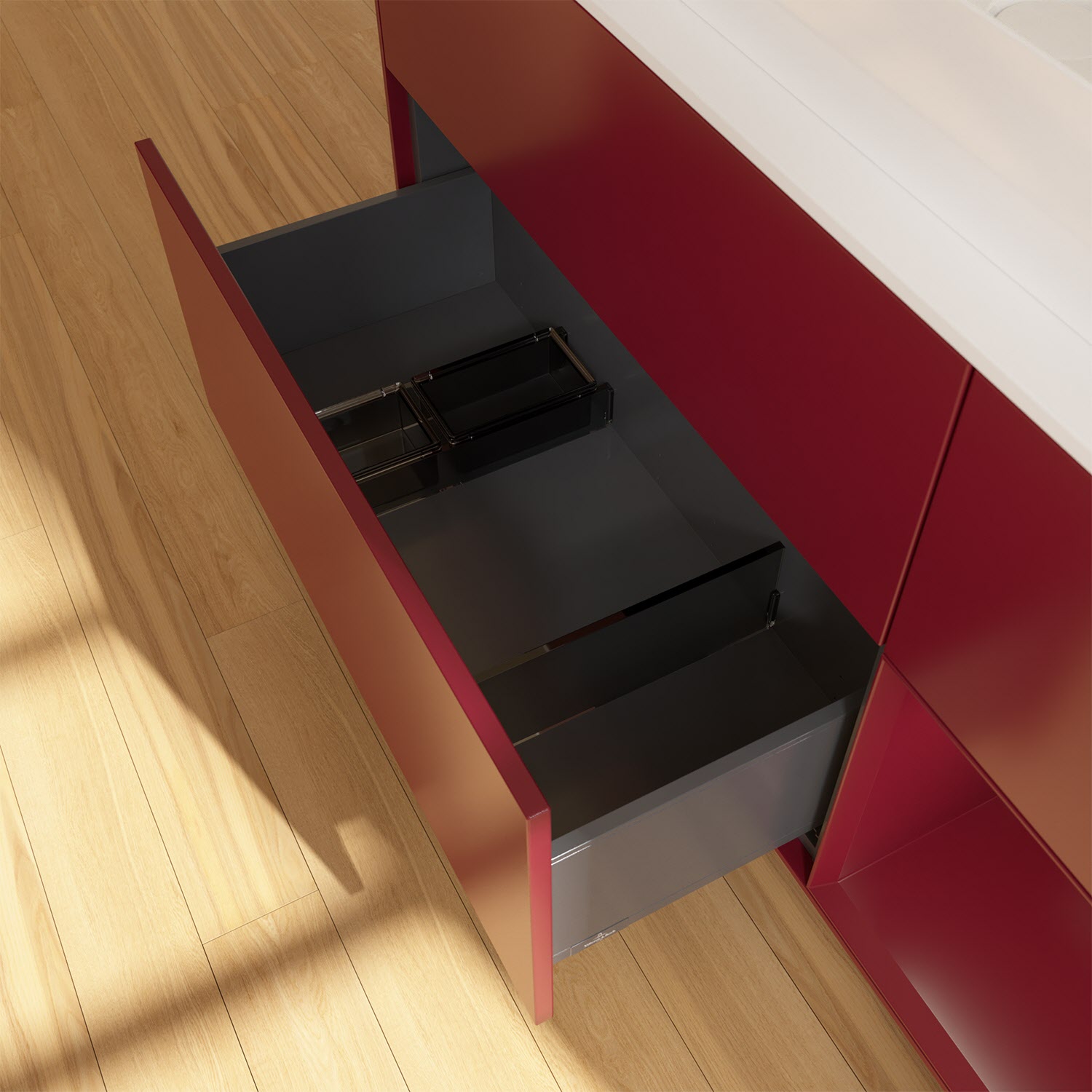 Villeroy & Boch Finion Waschtischunterschrank 120 cm mit Regalelement rechts und Abdeckplatte, mit Wandbeleuchtung