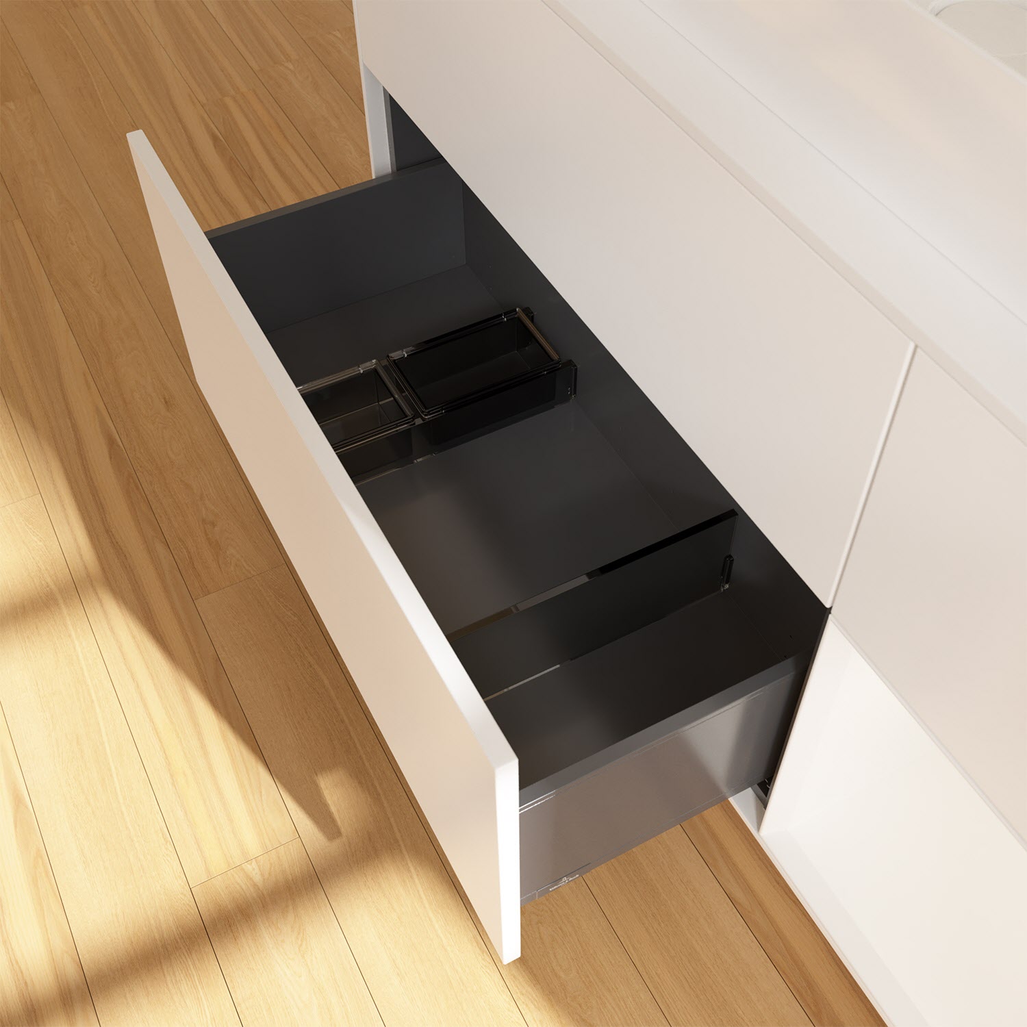 Villeroy & Boch Finion Waschtischunterschrank 120 cm mit Regalelement rechts und Abdeckplatte, mit Wandbeleuchtung