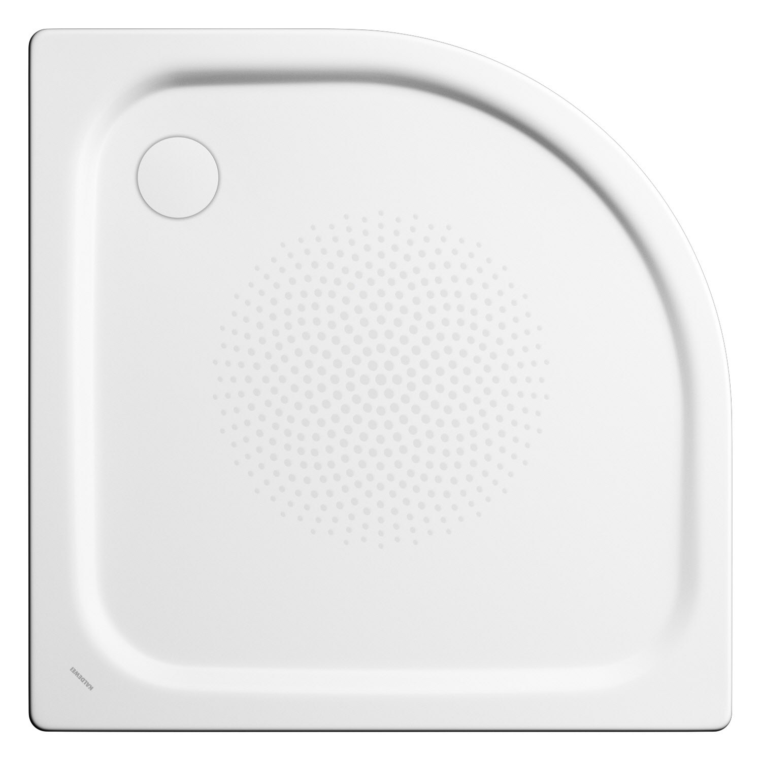 Kaldewei Zirkon 604-2 Viertelkreis-Duschwanne 90 x 90 x 3,5 cm mit Wannenträger und Antislip