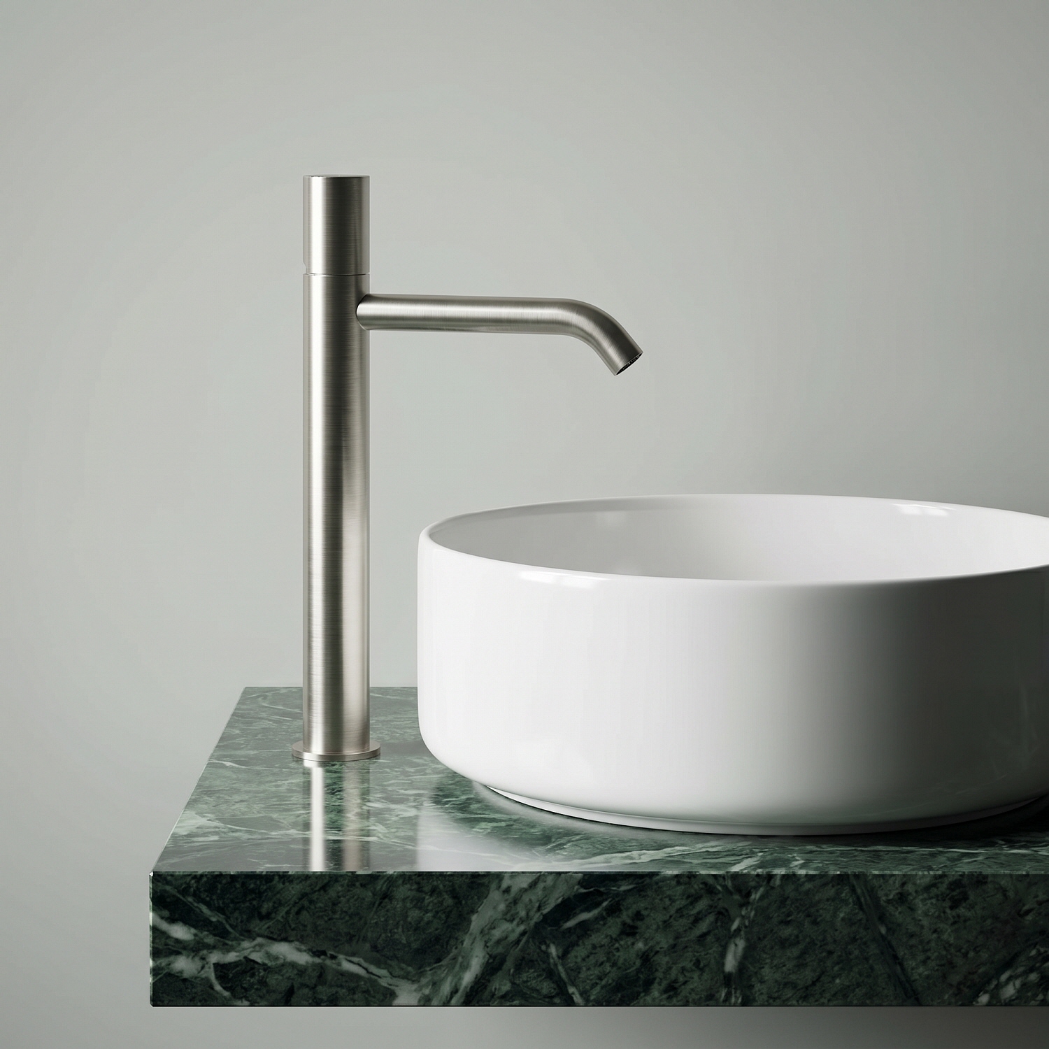 ALLUVION Juno Edelstahl Waschtisch-Einhebelmischer XXL ohne Ablaufventil, wassersparend