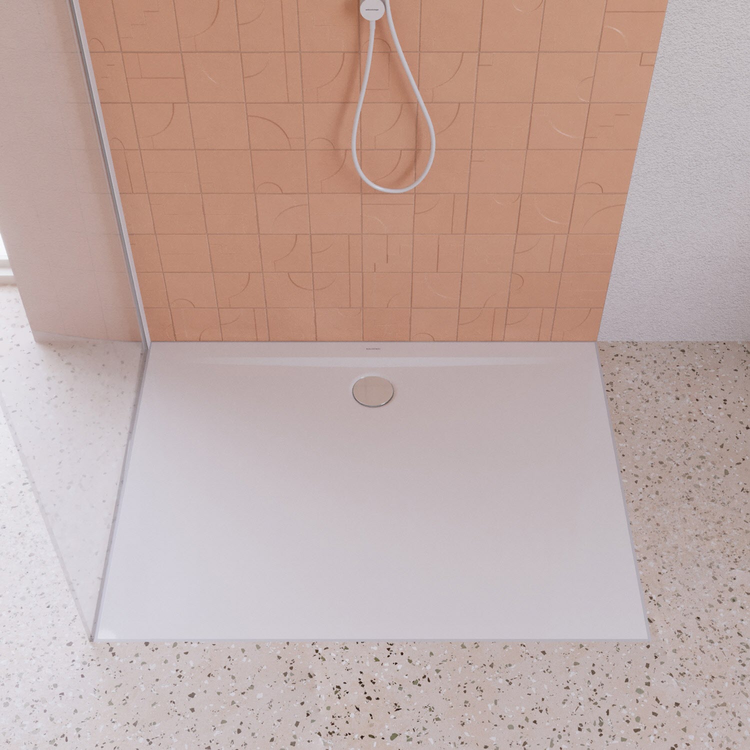 Kaldewei SUPERPLAN ZERO 1618-5 Duschwanne 100 x 180 cm mit Secure Plus, inkl. Wannenträger extraflach