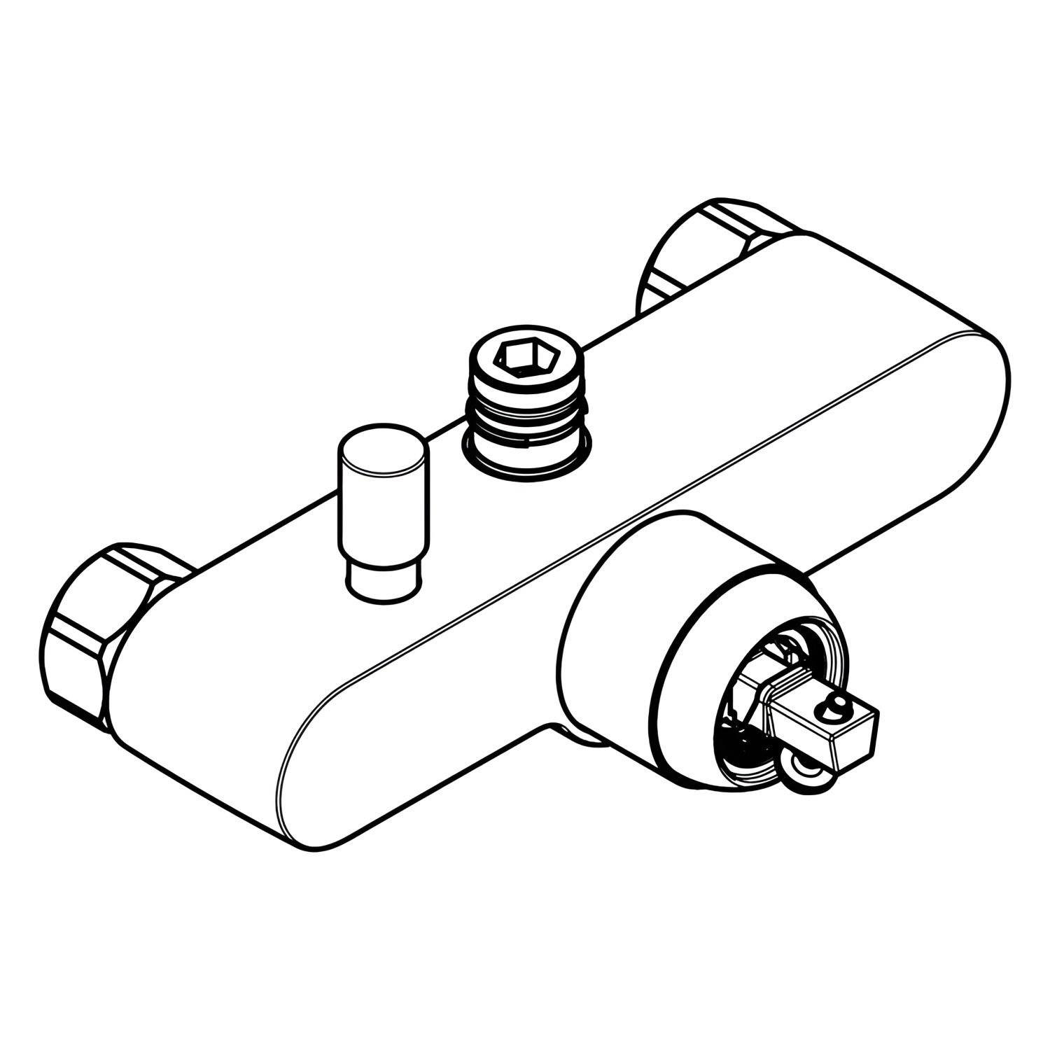 hansgrohe Croma Funktionsblock komplett, ohne Griff